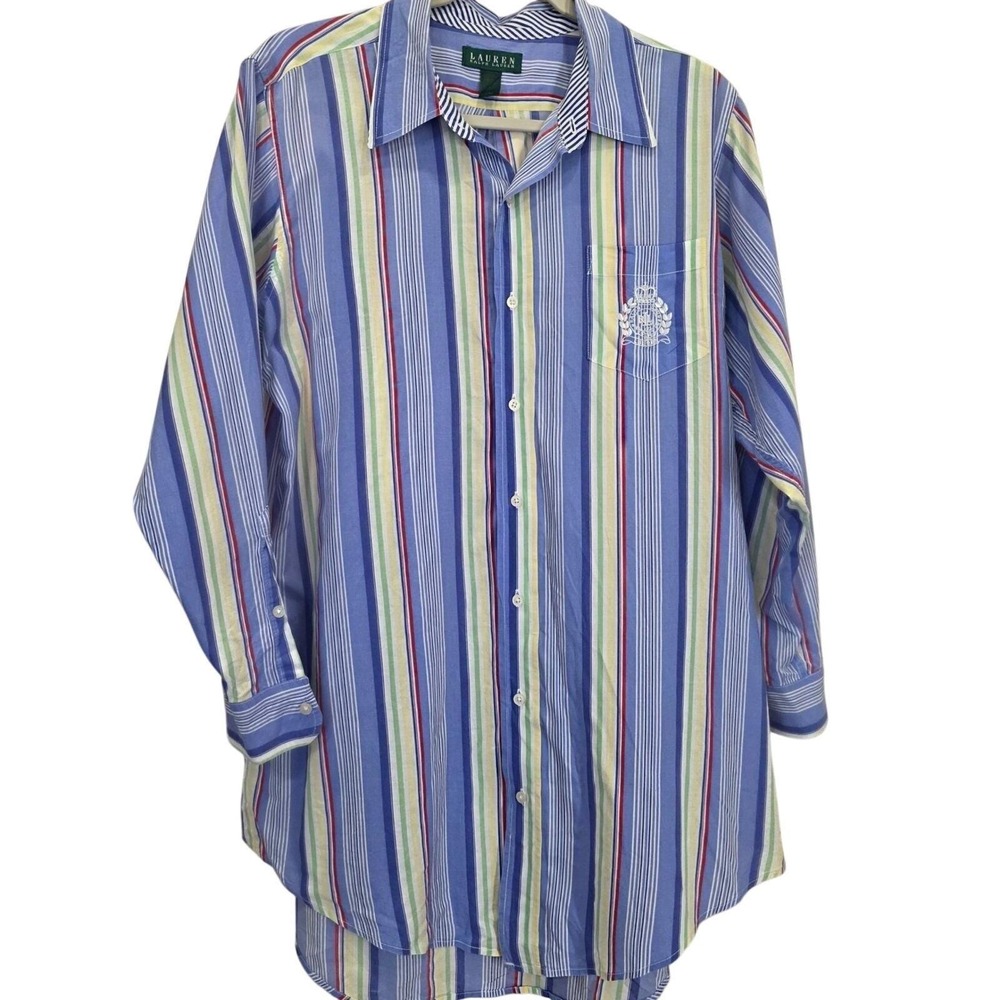 Lauren Ralph Lauren Men's sm/medium 100% cotton big logo striped‎ Lightweight